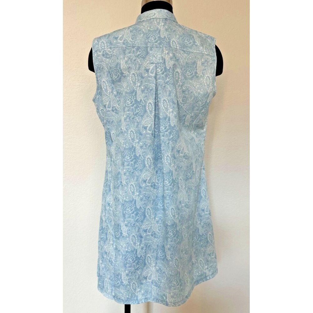Adore Dress Women Medium Blue White Paisley Colorful Butterfly Embroidery - Picture 3 of 11